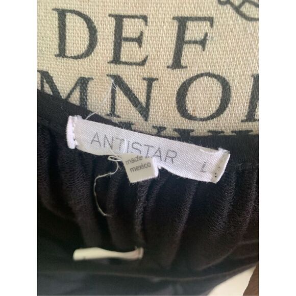 ANTISTAR Black Flowy Jumper with Spaghetti Straps - Picture 2 of 6